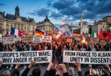 From France to Albania, protests across Europe reflect growing concerns about living costs, affordable housing, education and public services.