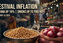Chickpea prices have reportedly risen around 18% in a month, while good-quality onions are selling for up to ₹80 per kilogram in parts of Delhi-NCR.