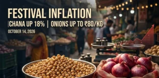 Chickpea prices have reportedly risen around 18% in a month, while good-quality onions are selling for up to ₹80 per kilogram in parts of Delhi-NCR.