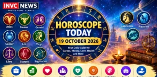 Horoscope Today, October 19, 2026: Read predictions for all 12 zodiac signs, including career, business, money, love, health, lucky colors, lucky numbers, remedies, and donations.