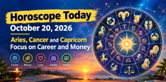 Horoscope Today, October 20, 2026: Aries, Cancer and Capricorn May See Career and Financial Opportunities
