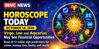 Horoscope Today, October 18, 2026: Read predictions for all 12 zodiac signs, including money, career, love, health, remedies and donations.