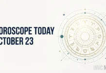 Horoscope Today, October 23, 2026: Read the daily astrological outlook for all 12 zodiac signs, including career, money, love and family guidance. Predictions are for general guidance and entertainment.