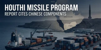 A new report alleges that Yemen’s Houthi movement sought specialized components from Chinese suppliers for an advanced ballistic missile program.