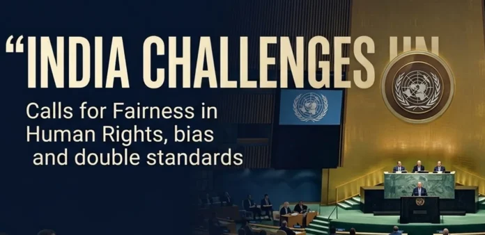 India urged UN human rights institutions to avoid political bias and double standards while challenging aspects of a report on Indigenous and tribal rights.