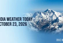 India Weather Today, October 23, 2026: Heavy Rain Alert in South India; Delhi-NCR May See Weekend Showers South India faces the risk of heavy rain, while Delhi-NCR and parts of northwest India could see showers over the October 24–25 weekend, according to the IMD forecast.