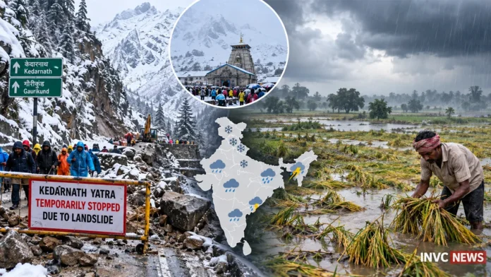 Snowfall in the Himalayas and heavy rain in parts of Bihar have raised concerns over travel and crop damage.