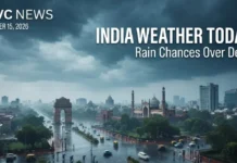 India Weather Today: Rain is possible in Delhi, with thunderstorms forecast in parts of northern India.