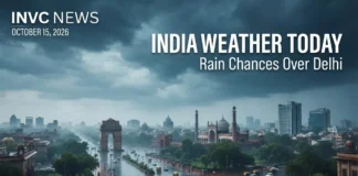 India Weather Today: Rain is possible in Delhi, with thunderstorms forecast in parts of northern India.