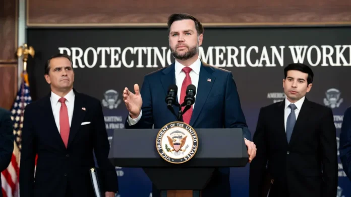 JD Vance has urged companies to protect American employment opportunities, amid debate over visa programmes and the hiring of foreign professionals. JD Vance has urged companies to protect American employment opportunities, amid debate over visa programmes and the hiring of foreign professionals.