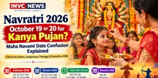 Maha Navami 2026 spans October 19 and 20 in the supplied Tithi schedule. Check your local Panchang for Kanya Pujan timings and Dussehra observance.