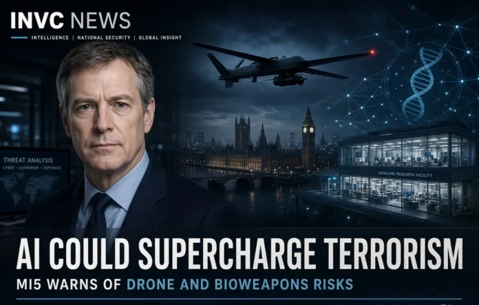MI5 chief Sir Ken McCallum has warned that AI could amplify terrorist threats, prompting Britain to establish a dedicated center to assess emerging risks.
