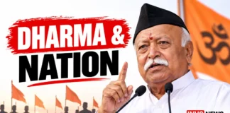 RSS chief Mohan Bhagwat linked dharma with national strength during an address in Mumbai and highlighted India’s spiritual knowledge traditions.