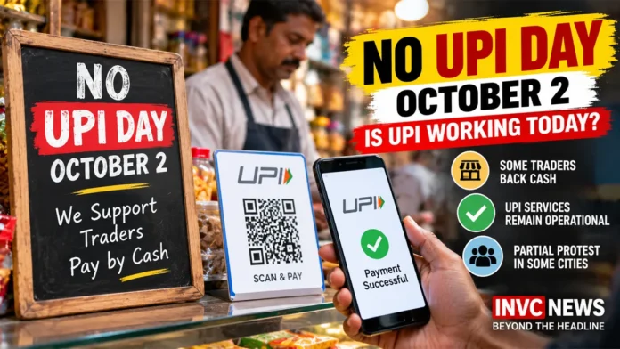No UPI Day October 2 protest as some traders cover QR codes while UPI services continue to operate normally No UPI Day October 2 protest as some traders cover QR codes while UPI services continue to operate normally