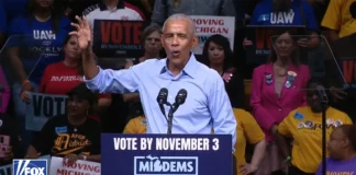 Barack Obama mocked Donald Trump’s White House renovation projects during an Ohio rally supporting Democratic candidates ahead of the November 3 midterm elections.