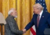 White House Calls India One of America’s ‘Strongest Allies,’ Credits Trump–Modi Relationship Prime Minister Narendra Modi and Donald Trump shaking hands