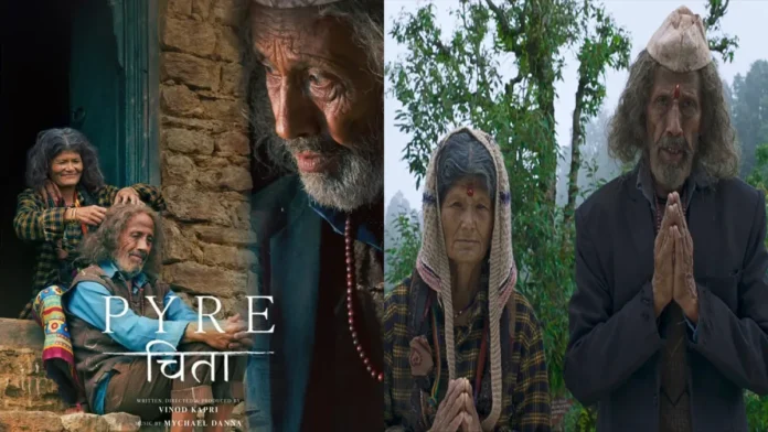 Elderly couple Padam Singh and Tulsi in the Himalayan village setting of Vinod Kapri's film Pyre.