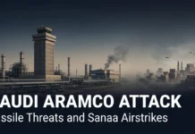Saudi Aramco Attacked as Riyadh Faces Missile Threats and Saudi Coalition Strikes Sanaa A reported attack on an administrative building at Saudi Aramco in Dhahran coincided with Saudi-led airstrikes against Houthi-controlled sites in Sanaa