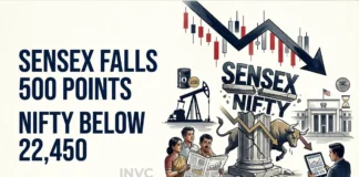 Indian stock markets faced selling pressure as investors monitored crude oil prices, global market movements and the upcoming US Federal Reserve decision. Verify the reported index levels against official closing data before publication.
