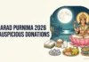 Sharad Purnima 2026: 5 Things Considered Auspicious to Donate for Goddess Lakshmi’s Blessings Sharad Purnima is associated with prayers to Goddess Lakshmi, moonlight traditions, and charitable giving. White clothing, food, fruits, and other essentials are considered auspicious donations in some Hindu traditions.