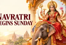 Navratri Begins Sunday: Durga’s Elephant Arrival and the Puja Dates Families Should Save Get the festival start date, Delhi’s puja windows and the calendar detail that affects Ashtami–Navami planning.