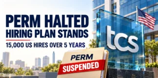 Explains the scope of the suspension, TCS’s stated exposure and the difference between work authorization and permanent residency.
