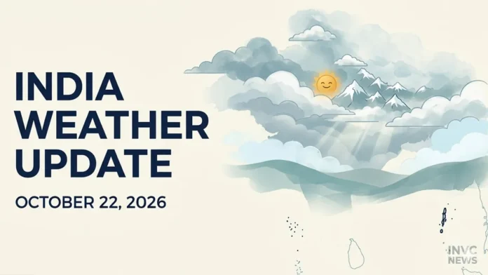 Weather Forecast, October 22, 2026: Delhi is expected to remain dry, while isolated rain may return to parts of North India over the weekend. Weather Forecast, October 22, 2026: Delhi is expected to remain dry, while isolated rain may return to parts of North India over the weekend.